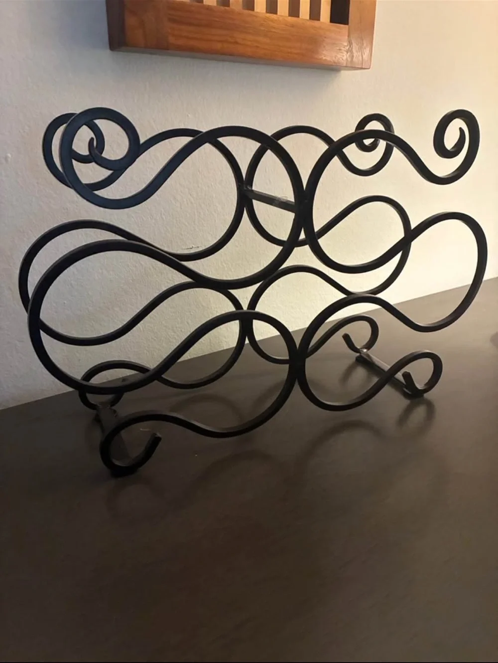 Black Metal Decorative Wine Rack